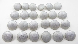 VINTAGE SET OF 24 AB 21MM SILVER TEXTURED PATTERN BUTTONS - Picture 1 of 11