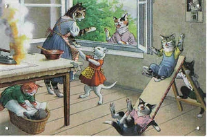 MAINZER  CATS  in Kitchen on metal - Picture 1 of 1