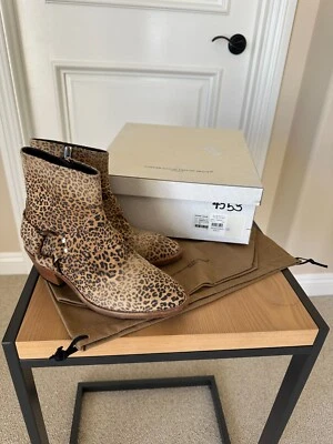 GOLDEN GOOSE Bretaña Estampado Leopardo Arnés Moto Botines Talla 35; Nuevo en Caja Foto 1 de 4