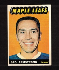 1965-66 GEORGE ARMSTRONG #19 VG-EX Topps Leafs HALL OF FAME Star NHL Hockey Card
