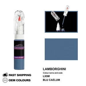 FOR LAMBORGHINI BLU CAELUM LX5M Touch Up Paint Pen Brush Fix Kit Scratch Chip - Picture 1 of 8