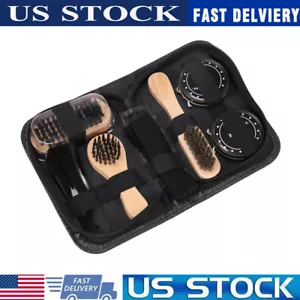 Shoe Cleaning Polish Shine Care Kit For Leather Boots Shoes Sneakers - Picture 1 of 13