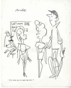 Vorrei che incontrassi il mio l.p. - Robert S. E CORAM disegno originale autografato - Foto 1 di 1
