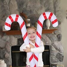 New Plastic Giant Inflatable Cane Christmas Candy Cane Xmas-Party Blow Up @,%