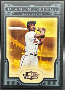 2008 Diamond Kings Threads Hank Aaron 8/10 NM+ Atlanta Braves Framed Black #DK26