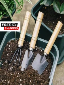 3pcs/set Home Gardening Tools For Flower & Succulent Planting, Rake, Shovel NEW - Picture 1 of 4