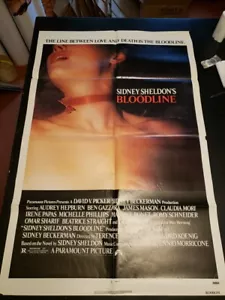 ORIGINAL 1979 SIDNEY SHELDON'S 'BLOODLINE'- MOVIE POSTER- AUBREY HEPBURN(195f) - Picture 1 of 24