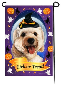 Halloween Garden Flag - Buff Cavapoo - Picture 1 of 1