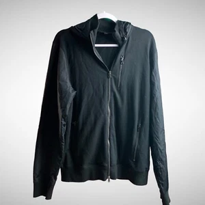 Michael Kors Black Jacket Removal Hood Pockets Full Zip Mens Large Pre Owned - Picture 1 of 7