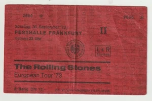 EPHEMERA: BOLETO ROLLING STONES GIRA EUROPEA 1973, FRANKFURT, ALEMANIA - Imagen 1 de 2