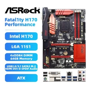 ASRock LGA1151 Mainboard H170 Performance Intel H170 DDR4 für 6/7th Core i3/5 - Bild 1 von 12