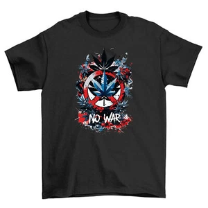"Weed Hemp_41" No War T-Shirt - Funny and Peaceful! Unisex Design for Mellow Vib - Picture 1 of 46