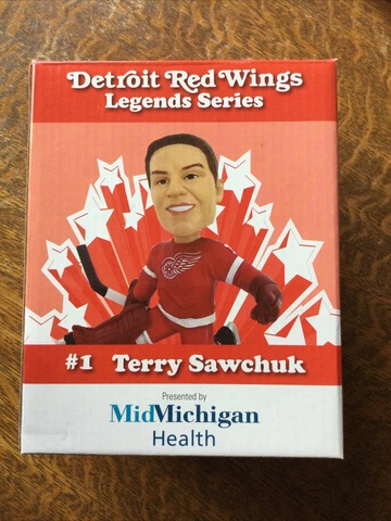 Detroit Red Wings Legends Series Terry Sawchuk Bobble Head Great Lakes Loons Cover
