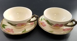 Lot 2 Vintage Franciscan Desert Rose Tea Coffee Cups & Saucers - EUC-England - Picture 1 of 5