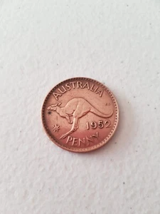 Coin - 1952 Australian Penny Genuine Circulated King George VI KG Polished Melb - Picture 1 of 4