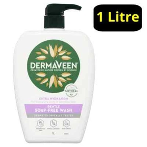 DermaVeen Extra Hydration Soap Free Wash 1 Litre - Picture 1 of 2