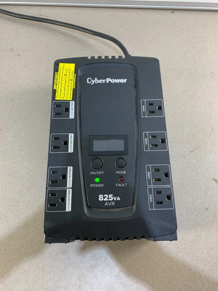 Good Condition CyberPower CP825AVRLCD Intelligent LCD UPS System, 825VA/450W - Image 1 of 4