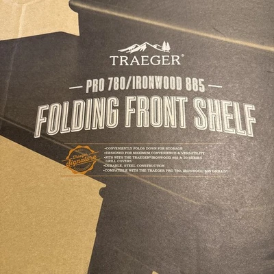 Складная передняя полка BAC442 для грилей на гранулах Traeger Pro 780 & Ironwood 885 - Изображение 1 из 4