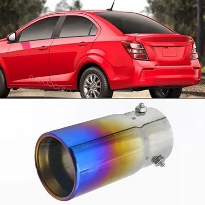 Car Chrome Stainless Rear Exhaust Pipe Tail Muffler Tip For Chevrolet Aveo Foto 1 de 4