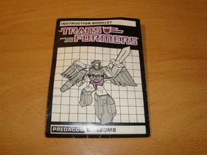 Original TRANSFORMERS G1 DIVEBOMB Instruction Booklet VINTAGE Manual HASBRO Book - Picture 1 of 2