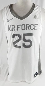 2021-22 Air Force Falcons #25 Game Used White Jersey Basketball L 203 - Picture 1 of 9