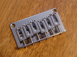 HARDTAIL BRIDGE STANDARD STYLE CHROME FOR STRAT OR TELECASTER - Picture 1 of 3