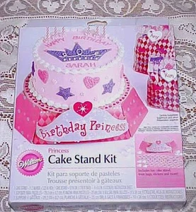Wilton Birthday Princess Cake Stand Kit + Treat Bags NEW Easy to Assemble - Picture 1 of 1