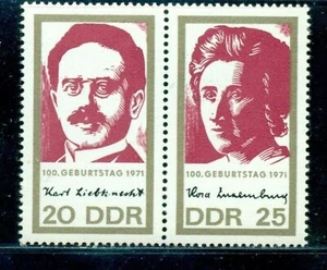 1971 Karl Liebnecht, Rosa Luxembourg,socialists,communist party,DDR,Mi. 1650,MNH - Picture 1 of 1