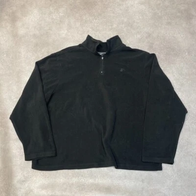 Starter Fleece Mens 2XL Vintage 1/4 Quarter Zip Sports Jacket, Black - Image 1 of 4