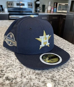 CAPPELLO NEW ERA 59FIFTY HOUSTON ASTROS BASEBALL 2017 WORLD SERIES CHAMPIONS TAGLIA 6 1/2 - Foto 1 di 8