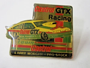 NHRA Official 1980's Larry Morgan Castrol GTX Olds Pro Stock Drag Racing Pin - Picture 1 of 2