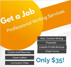 Resume writing services, CV, Cover letter, Transcription, proposals, speeches