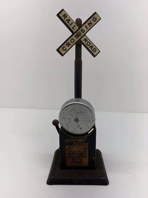 Marx O Gauge Signal With Bell Sign Railroad Crossing - Image 1 of 4