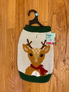 Petco Ugly Christmas Holiday Reindeer Sweater M Dogs 100% to No Kill Pet Shelter - Picture 1 of 2