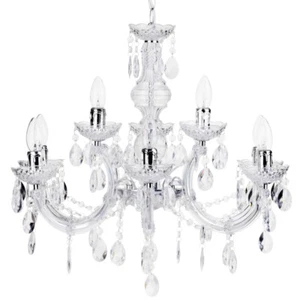 Litecraft Marie Therese Chandelier Dual Mounted Crystal Effect 9 Light - Clear - Picture 1 of 5