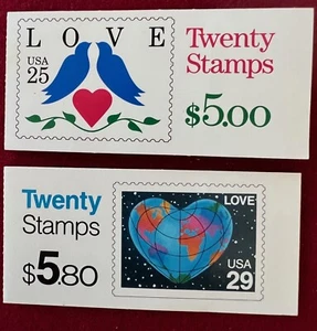 US Scott BK169,BK180 TWO LOVE Booklets ..Very FRESH - Picture 1 of 1