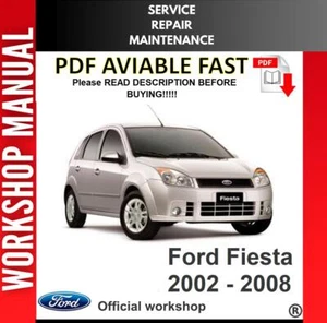 FORD FIESTA 2002 2003 2004 2005 2006 2007 2008 SERVICE REPAIR WORKSHOP MANUAL - Picture 1 of 1
