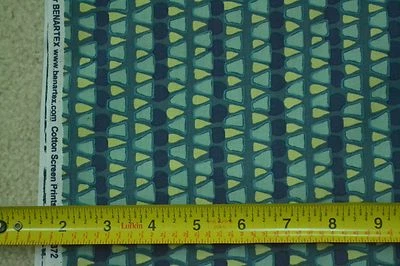 18" Long x 44", Blues & Light-Yellow Print Quilt Cotton, Benartex/Phoenix, M6826 - Image 1 of 4