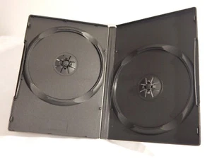 5 Pack Deal of Standard 14mm Black Double DVD/CD (14mm) Storage Case - Picture 1 of 3