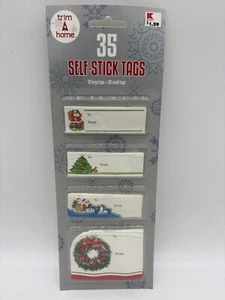 Sellado Vintage Kmart Trim a Home 35 Autoadhesivo Navidad Regalo Etiquetas Papel Mágico - Imagen 1 de 5