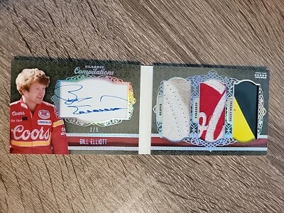 2010 Press Pass Five Star Nascar Racing Booklet Bill Elliott 1/5 Patch Auto - Image 1 of 4