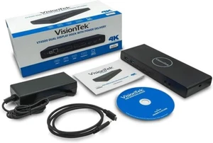 Estación de acoplamiento VisionTek VT4500 4K USB 3.0 y USB-C con alimentación - Imagen 1 de 6