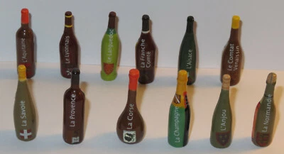 rare REGIONS DE FRANCE BOUTEILLE de VIN ALCOOL FEVE PORCELAINE 3D au choix