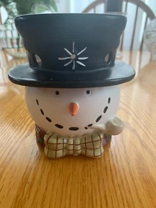 Yankee Candle Snowman Tea Light Candle Wax Holder Brand New C2 - Picture 1 of 5