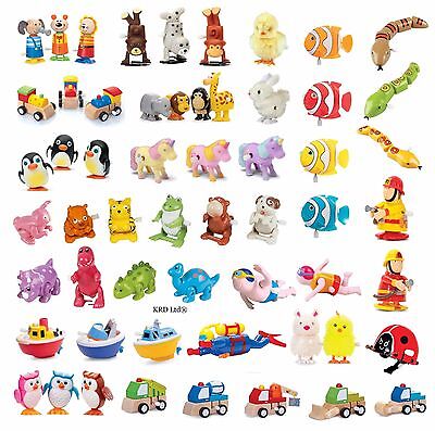 CLOCKWORK TOYS Traditional Wind Up Zoo Wild Animals Pet Train Kids Toy Gift UK • 3.31£
