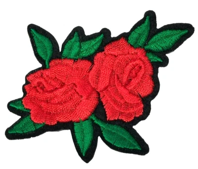 Patch Sew On Iron On Embroidered Clothing Hats Jackets Coat  ROSE FLOWER A137 - Image 1 of 3