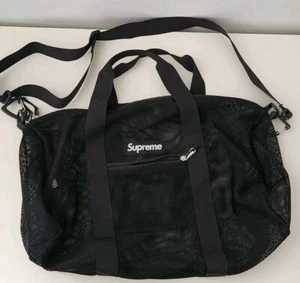SS16 Supreme Black Mesh Duffle Bag Box Logo Lightweight Bag - Bild 1 von 7