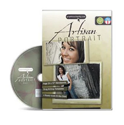 Graphic Authority Seniors: Artisan Portrait Collection Photoshop Template - Image 1 of 3