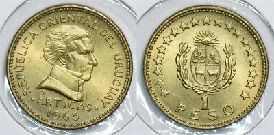 Uruguay 1965 AH 1336//4 Peso 198623 combine shipping - Image 1 of 3