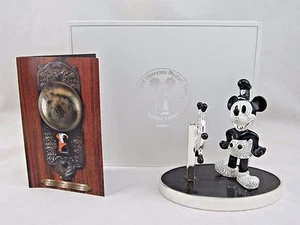 Arribas Bros/Swarovski "Steamboat Willie" Limited Jeweled Crystal Figurine - Picture 1 of 9